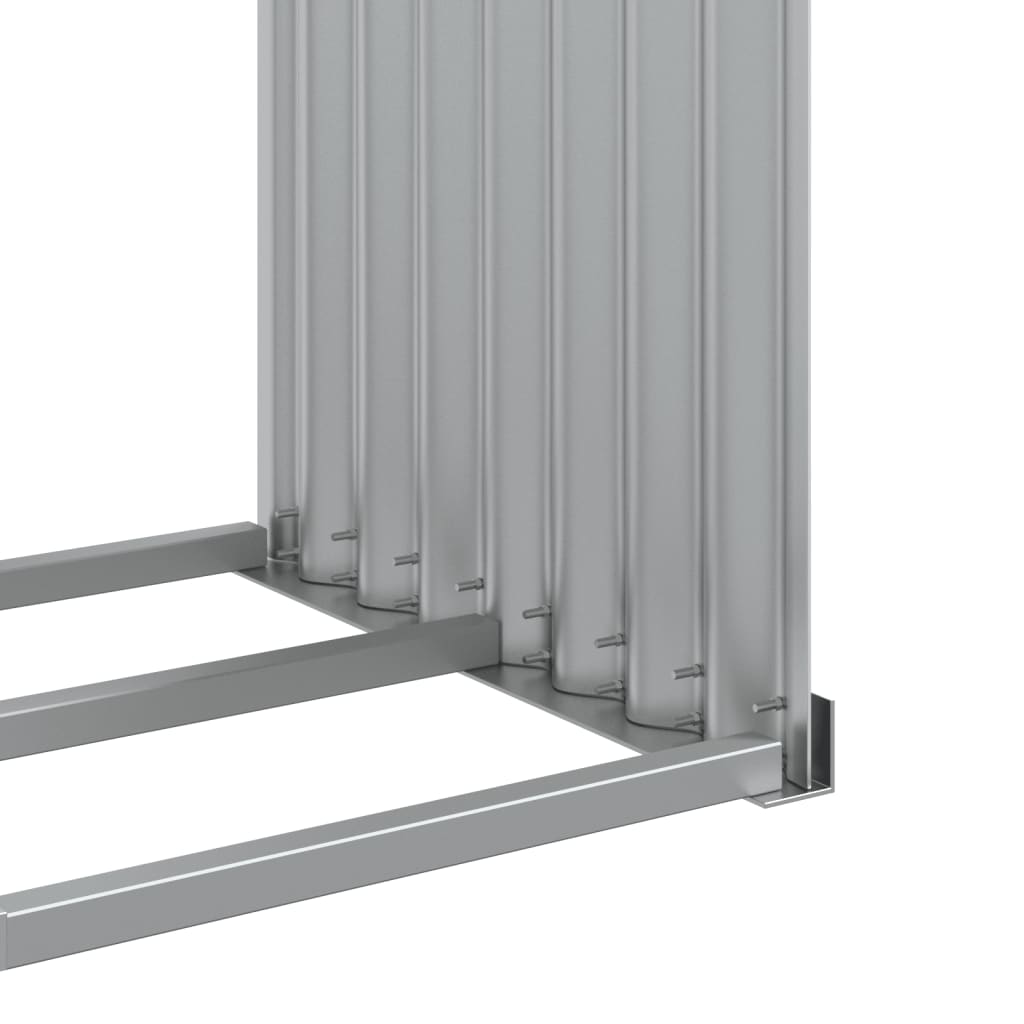 vidaXL Suport pentru bușteni, argintiu, 120x45x100 cm, oțel galvanizat vidaXL Suport pentru bușteni, argintiu, 120x45x100 cm, oțel galvanizat
