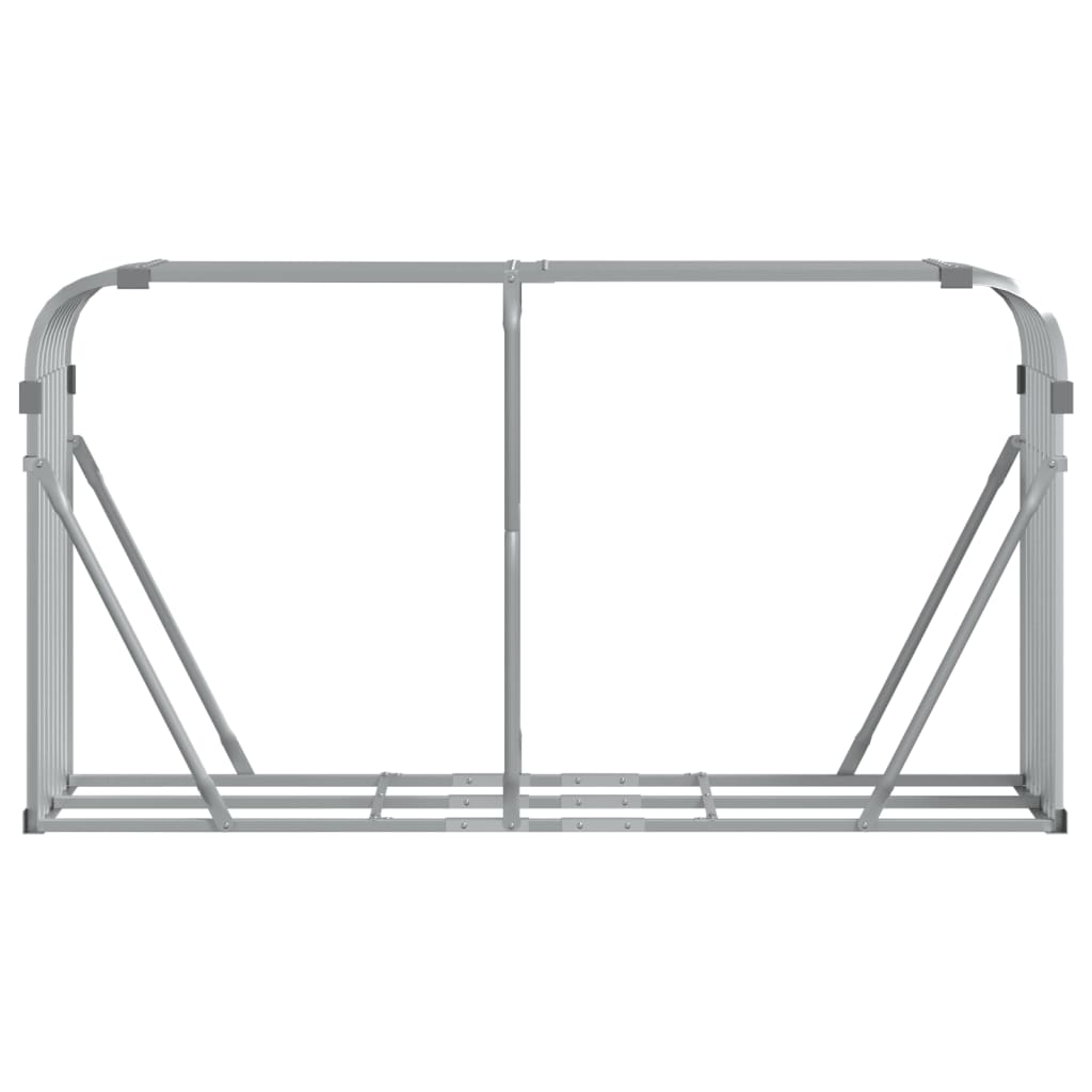 vidaXL Suport pentru bușteni, argintiu, 180x45x100 cm, oțel galvanizat