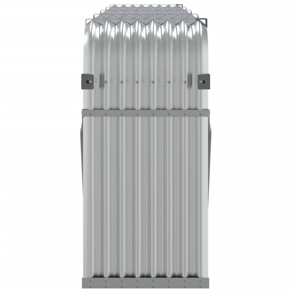 vidaXL Suport pentru bușteni, argintiu, 300x45x100 cm, oțel galvanizat