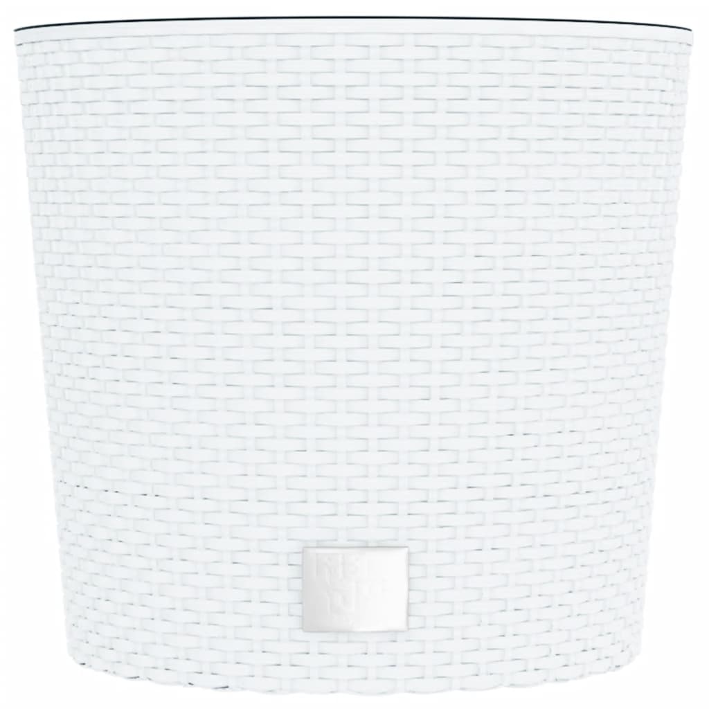 vidaXL Jardinieră cu interior detașabil, alb, 15 / 15,3 L, PP ratan vidaXL Jardinieră cu interior detașabil, alb, 15 / 15,3 L, PP ratan