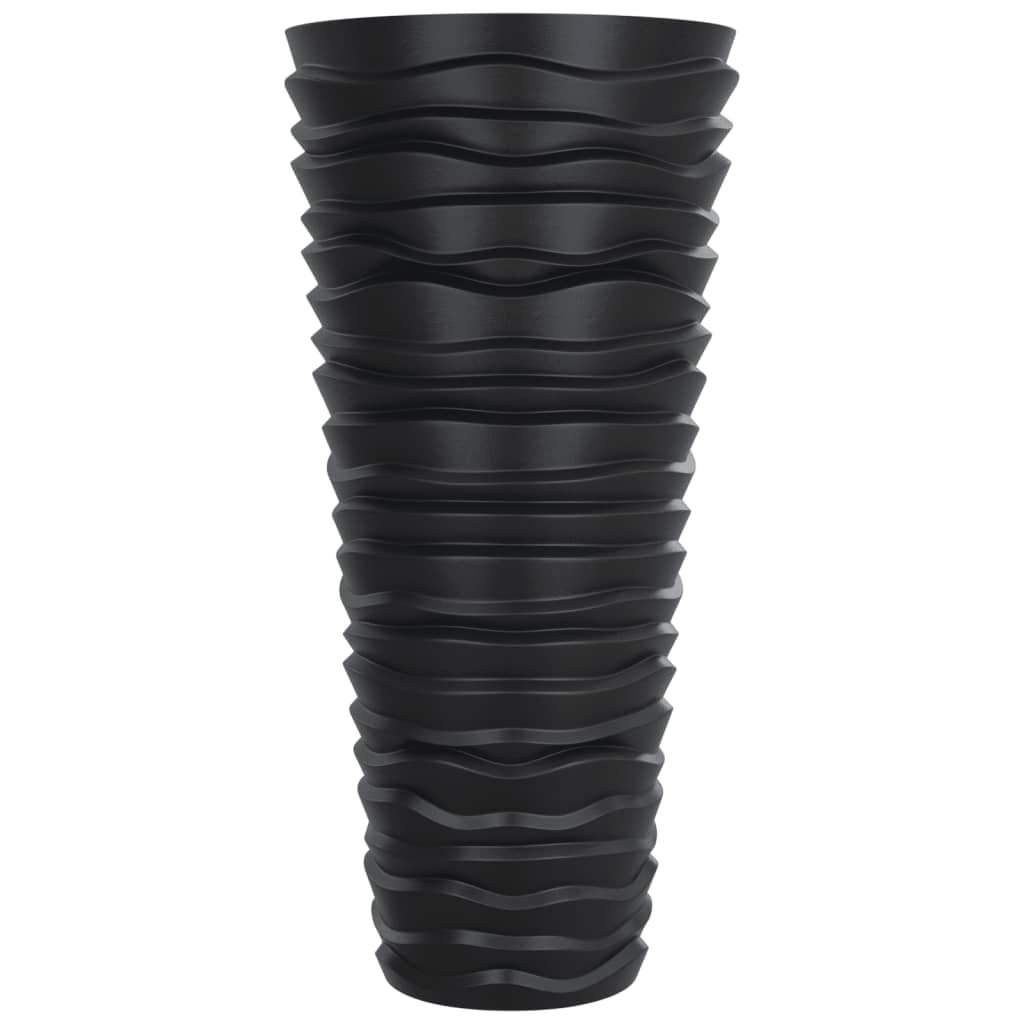 vidaXL Jardinieră cu interior detașabil, antracit 18 / 45 L PP canelat