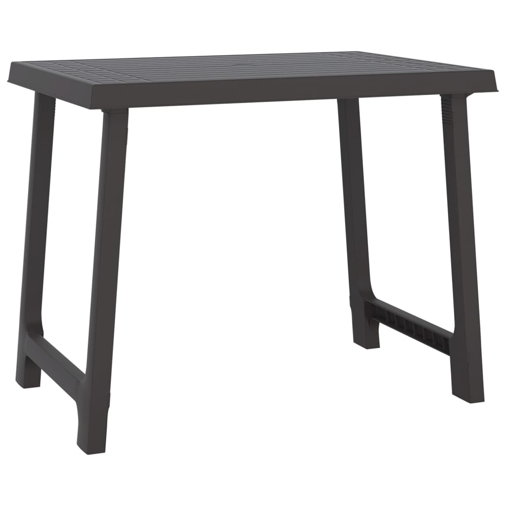 vidaXL Masă pentru camping, antracit, 79x56x64 cm, PP aspect lemn vidaXL Masă pentru camping, antracit, 79x56x64 cm, PP aspect lemn