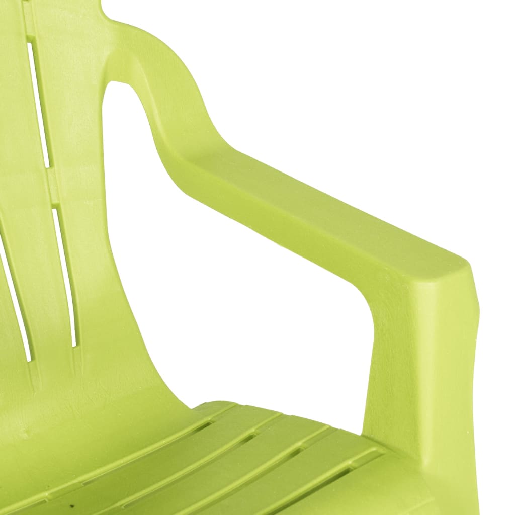 vidaXL Scaune grădină de copii 2 buc. verde 37x34x44 cm PP aspect lemn