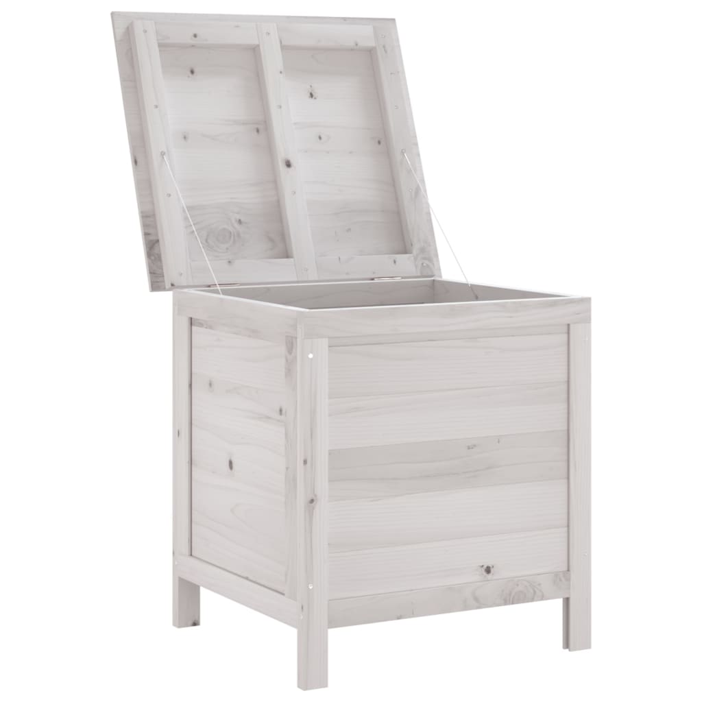 vidaXL Ladă depozitare de grădină alb 50x49x56,5 cm lemn masiv de brad vidaXL Ladă depozitare de grădină alb 50x49x56,5 cm lemn masiv de brad