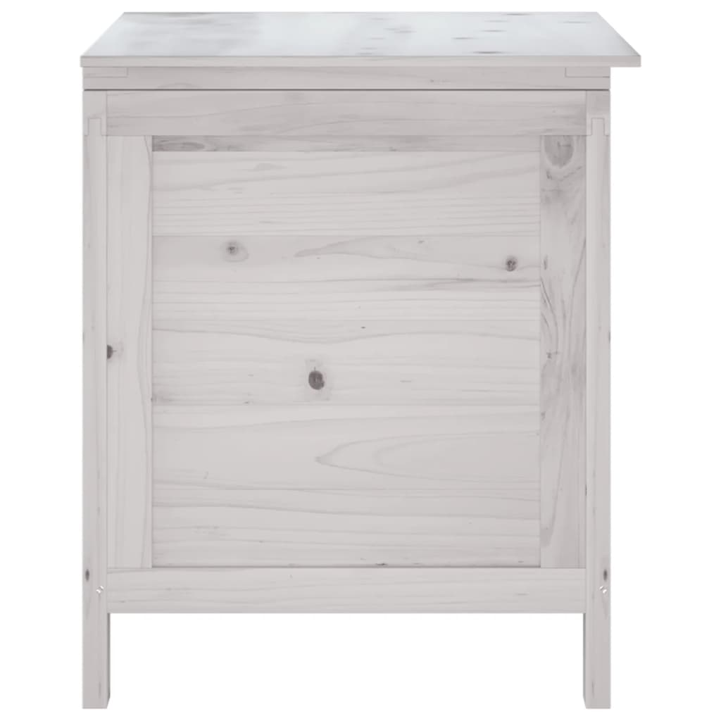 vidaXL Ladă depozitare de grădină alb 50x49x56,5 cm lemn masiv de brad vidaXL Ladă depozitare de grădină alb 50x49x56,5 cm lemn masiv de brad