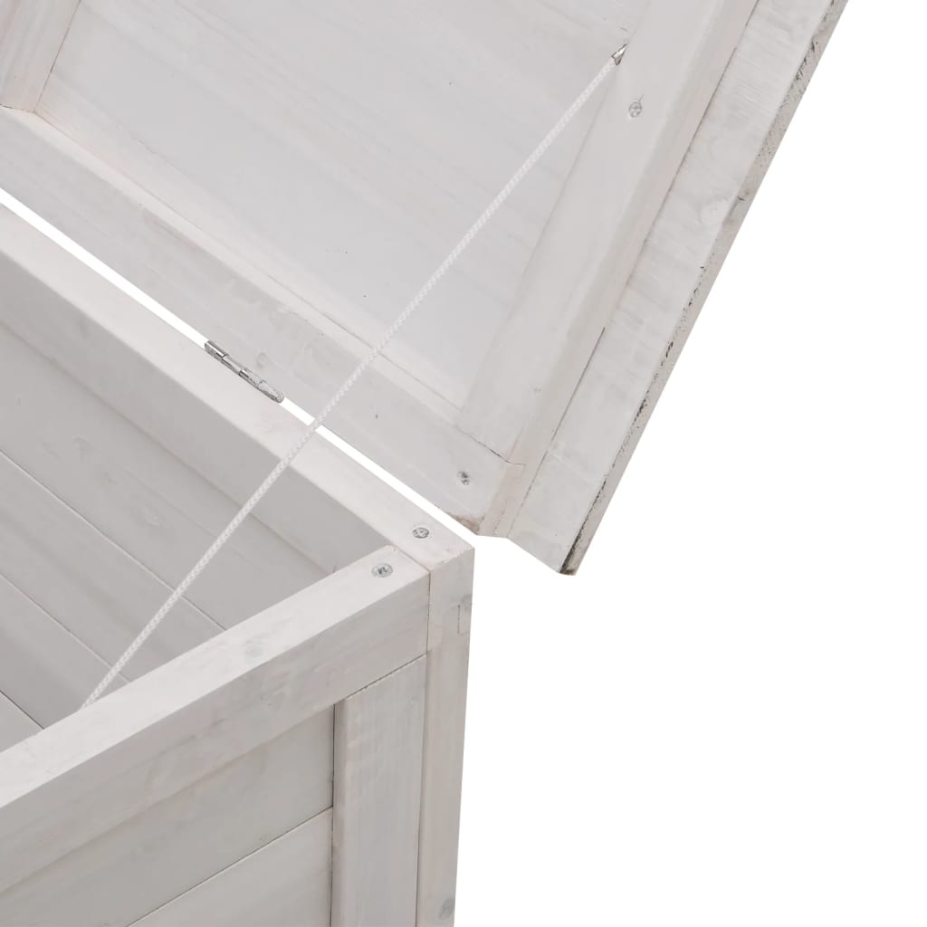 vidaXL Ladă depozitare de grădină alb 50x49x56,5 cm lemn masiv de brad vidaXL Ladă depozitare de grădină alb 50x49x56,5 cm lemn masiv de brad