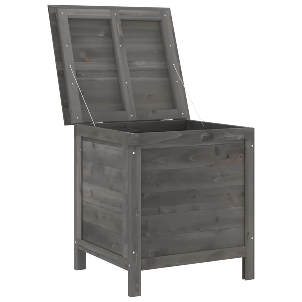 vidaXL Ladă depozitare grădină antracit 50x49x56,5 cm lemn masiv brad vidaXL Ladă depozitare grădină antracit 50x49x56,5 cm lemn masiv brad