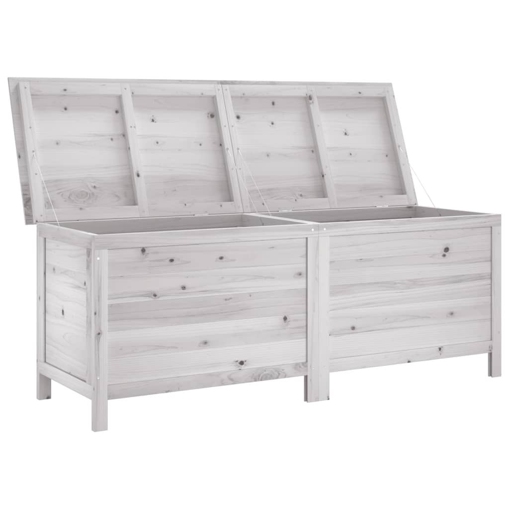 vidaXL Ladă depozitare de grădină alb 150x50x56,5 cm lemn masiv brad vidaXL Ladă depozitare de grădină alb 150x50x56,5 cm lemn masiv brad