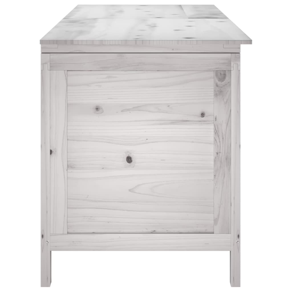 vidaXL Ladă depozitare de grădină alb 150x50x56,5 cm lemn masiv brad vidaXL Ladă depozitare de grădină alb 150x50x56,5 cm lemn masiv brad