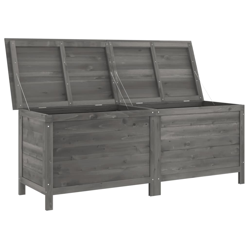 vidaXL Ladă depozitare grădină antracit 150x50x56,5 cm lemn masiv brad vidaXL Ladă depozitare grădină antracit 150x50x56,5 cm lemn masiv brad