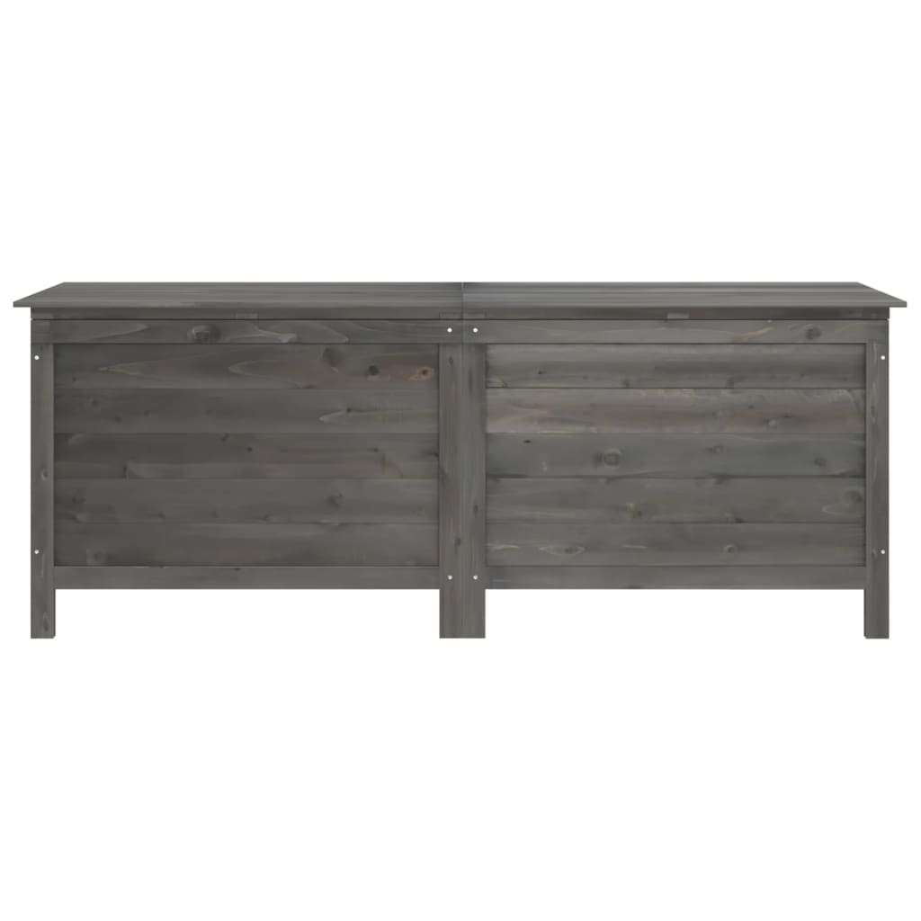 vidaXL Ladă depozitare grădină antracit 150x50x56,5 cm lemn masiv brad vidaXL Ladă depozitare grădină antracit 150x50x56,5 cm lemn masiv brad