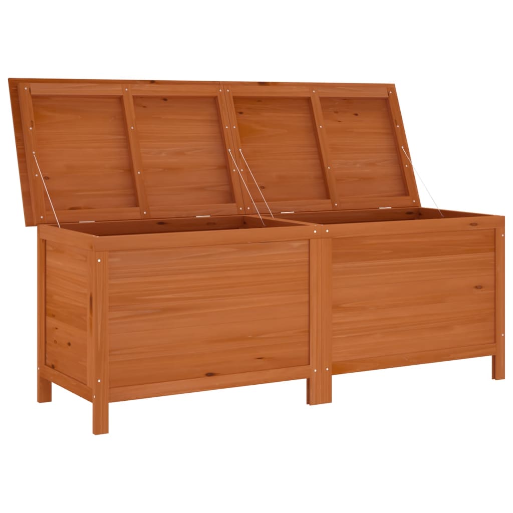 vidaXL Ladă depozitare grădină maro 150x50x56,5 cm lemn masiv brad vidaXL Ladă depozitare grădină maro 150x50x56,5 cm lemn masiv brad