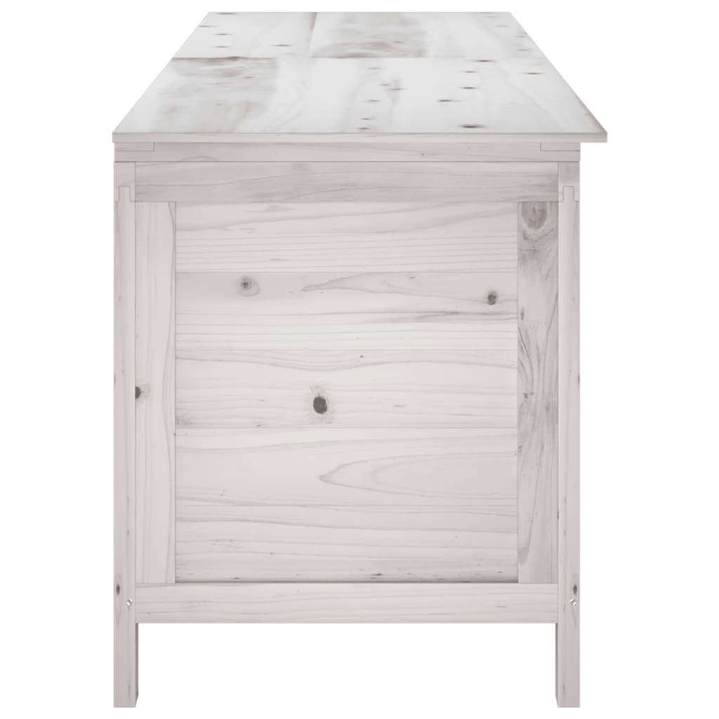 vidaXL Ladă depozitare de grădină alb 198,5x50x56,5 cm lemn masiv brad vidaXL Ladă depozitare de grădină alb 198,5x50x56,5 cm lemn masiv brad