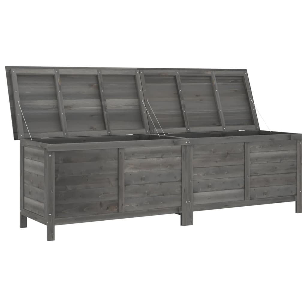 vidaXL Ladă depozitare grădină antracit 198,5x50x56,5 cm lemn brad vidaXL Ladă depozitare grădină antracit 198,5x50x56,5 cm lemn brad