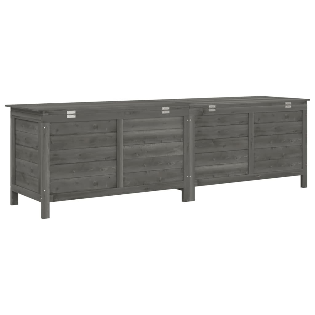 vidaXL Ladă depozitare grădină antracit 198,5x50x56,5 cm lemn brad vidaXL Ladă depozitare grădină antracit 198,5x50x56,5 cm lemn brad