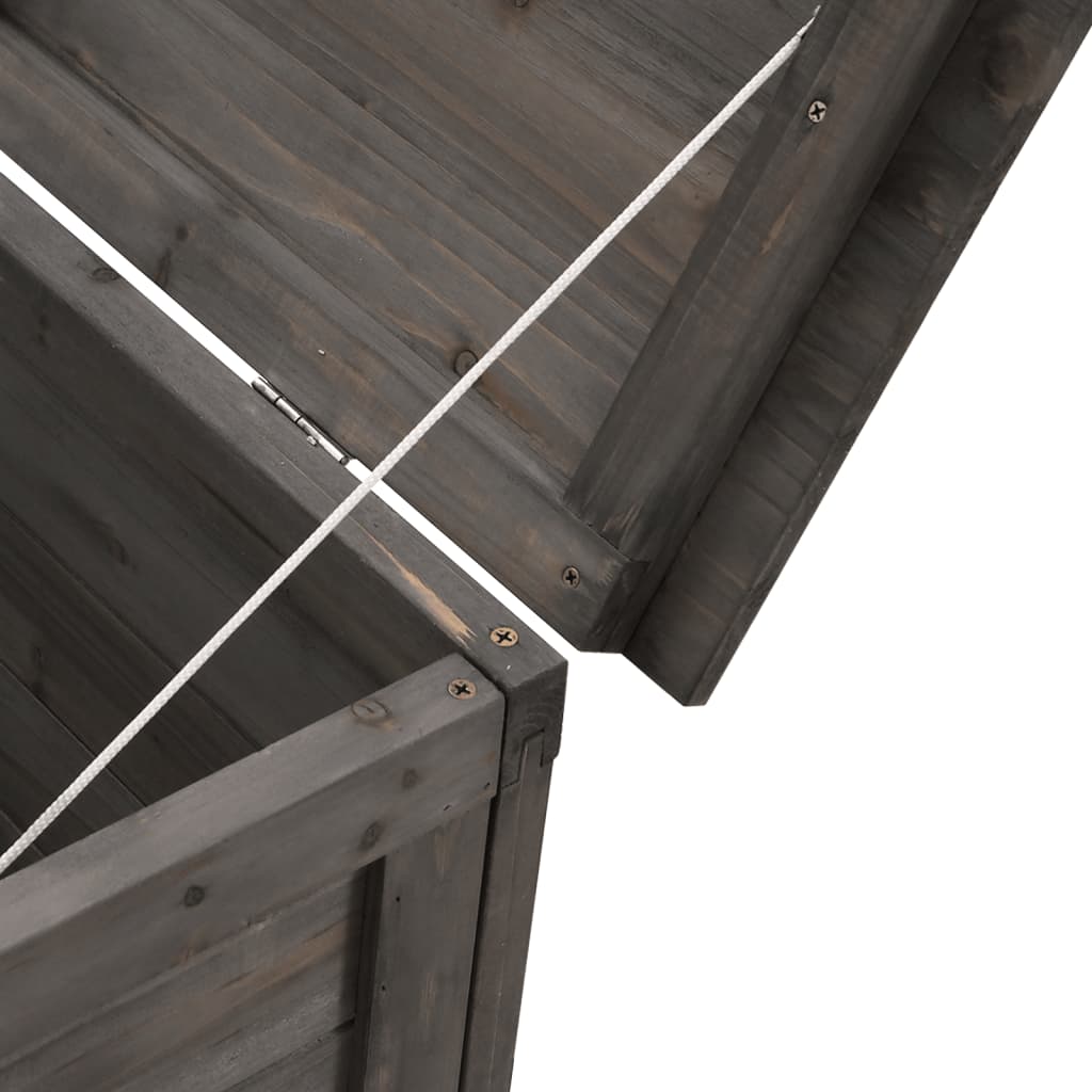 vidaXL Ladă depozitare grădină antracit 198,5x50x56,5 cm lemn brad vidaXL Ladă depozitare grădină antracit 198,5x50x56,5 cm lemn brad