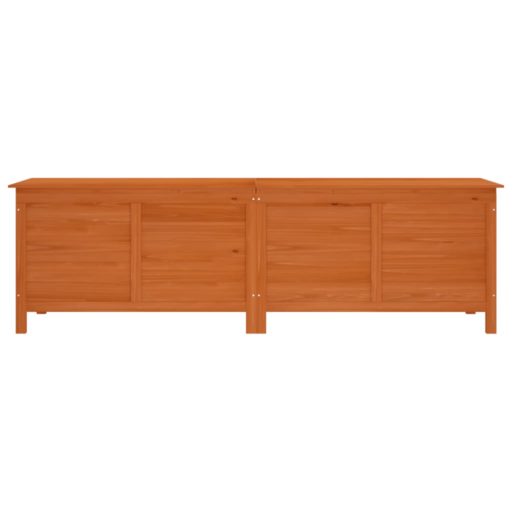 vidaXL Ladă depozitare grădină maro 198,5x50x56,5 cm lemn masiv brad vidaXL Ladă depozitare grădină maro 198,5x50x56,5 cm lemn masiv brad