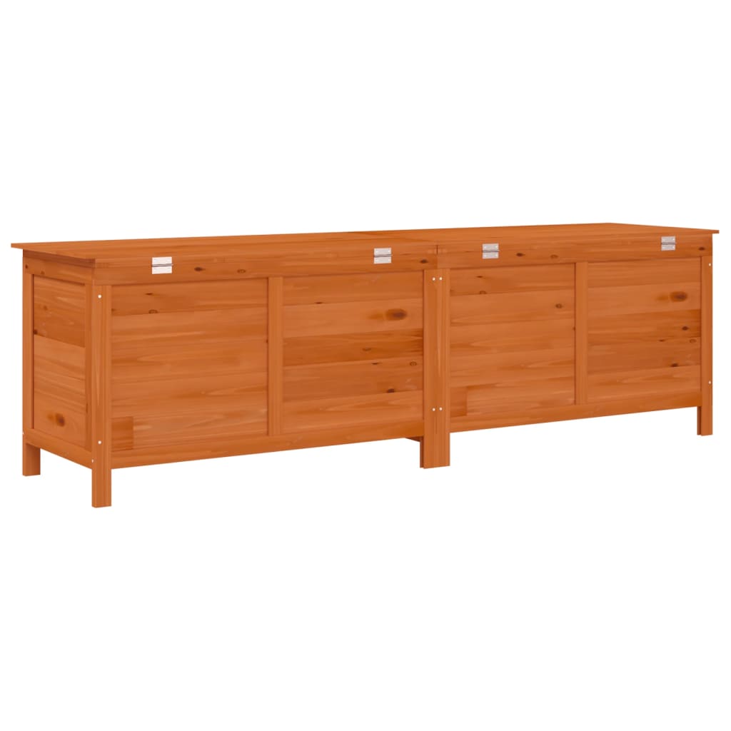 vidaXL Ladă depozitare grădină maro 198,5x50x56,5 cm lemn masiv brad vidaXL Ladă depozitare grădină maro 198,5x50x56,5 cm lemn masiv brad