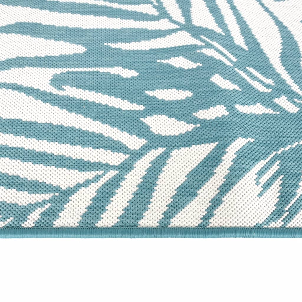 vidaXL Covor de exterior, acvamarin/alb, 80x150 cm, design reversibil vidaXL Covor de exterior, acvamarin/alb, 80x150 cm, design reversibil