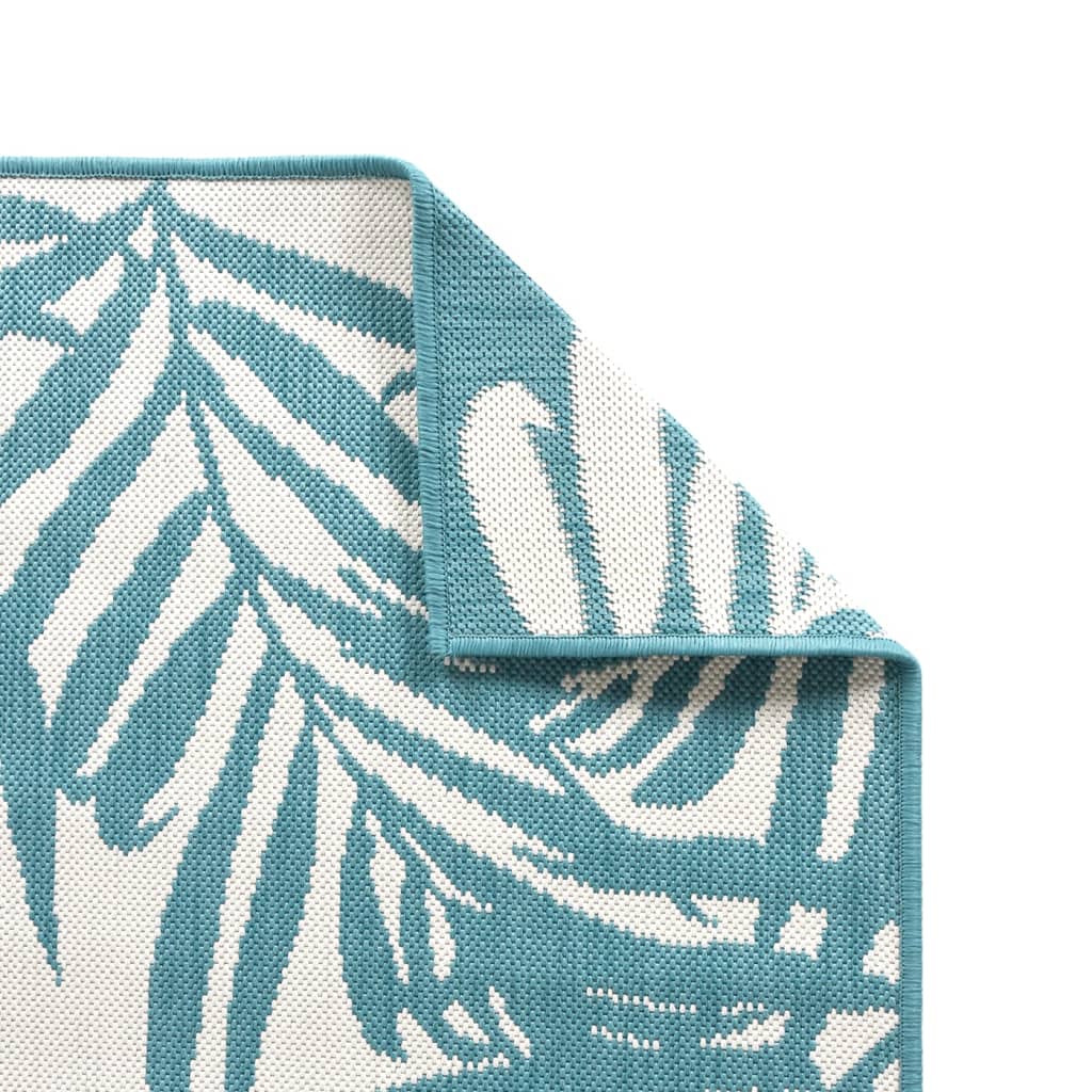 vidaXL Covor de exterior, acvamarin/alb, 80x150 cm, design reversibil vidaXL Covor de exterior, acvamarin/alb, 80x150 cm, design reversibil