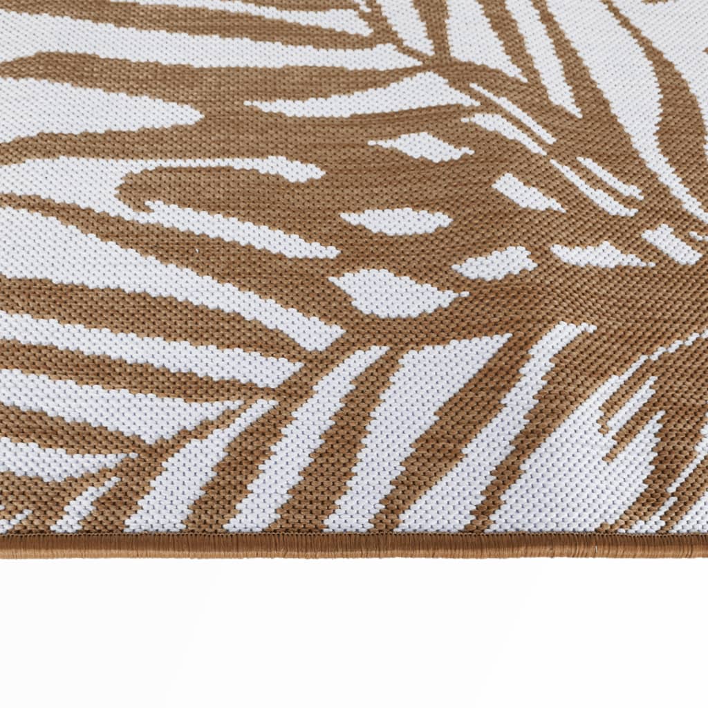 vidaXL Covor de exterior, maro și alb, 80x150 cm, design reversibil vidaXL Covor de exterior, maro și alb, 80x150 cm, design reversibil