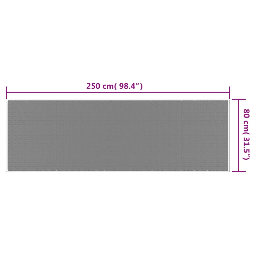 vidaXL Covor de exterior, maro și alb, 80x250 cm, design reversibil vidaXL Covor de exterior, maro și alb, 80x250 cm, design reversibil