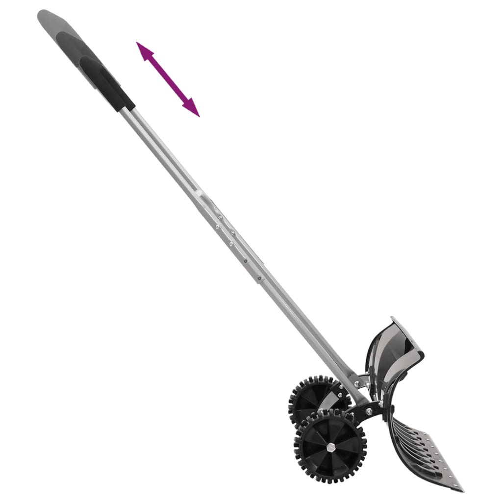 vidaXL Lopată de zăpadă cu mâner extensibil negru 66 cm lamă din oțel vidaXL Lopată de zăpadă cu mâner extensibil negru 66 cm lamă din oțel