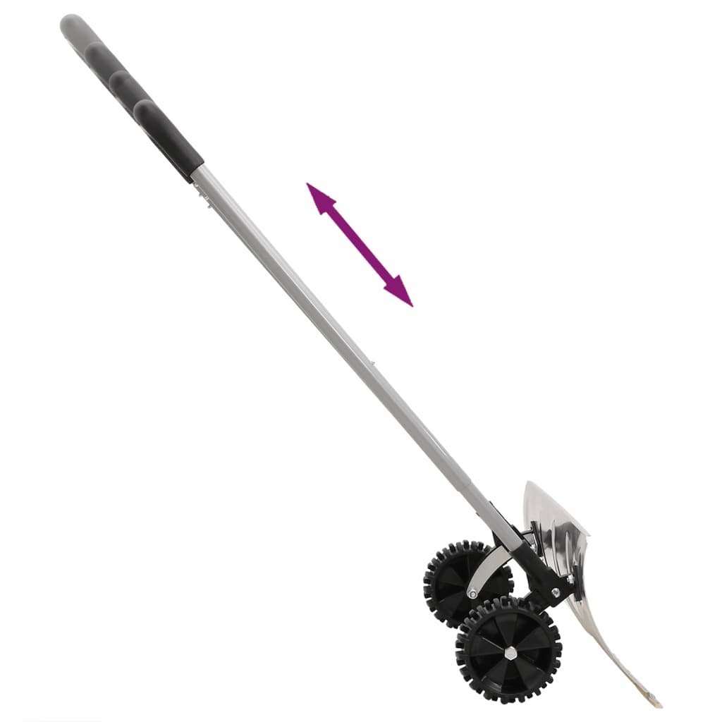 vidaXL Lopată de zăpadă mâner extensibil argintiu 61 cm lamă din oțel vidaXL Lopată de zăpadă mâner extensibil argintiu 61 cm lamă din oțel