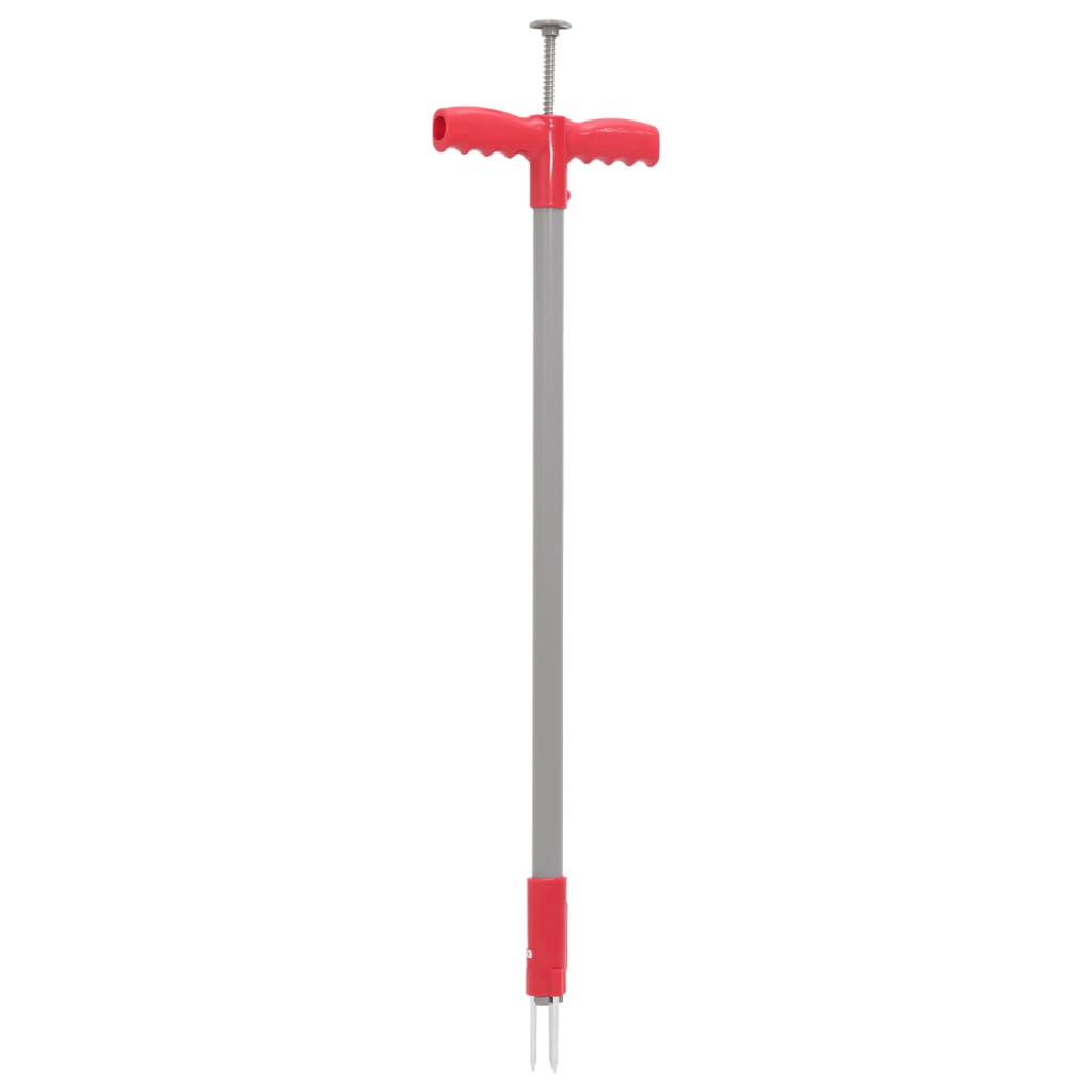 vidaXL Dispozitiv de eliminat buruieni, roșu și gri, 93,5 cm, oțel vidaXL Dispozitiv de eliminat buruieni, roșu și gri, 93,5 cm, oțel