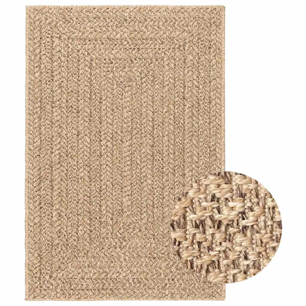 vidaXL Covor ZIZUR aspect iută 140x200 cm, pentru interior și exterior vidaXL Covor ZIZUR aspect iută 140x200 cm, pentru interior și exterior