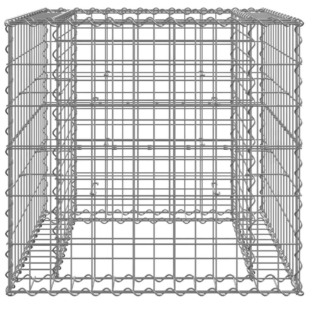 vidaXL Coș gabion, argintiu, 70x70x65 cm, fier galvanizat vidaXL Coș gabion, argintiu, 70x70x65 cm, fier galvanizat