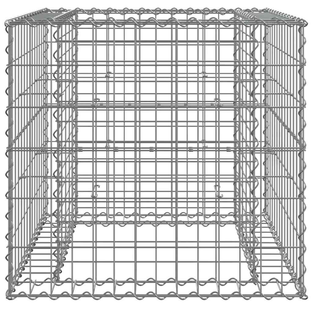 vidaXL Coș gabion, argintiu, 70x70x65 cm, fier galvanizat vidaXL Coș gabion, argintiu, 70x70x65 cm, fier galvanizat