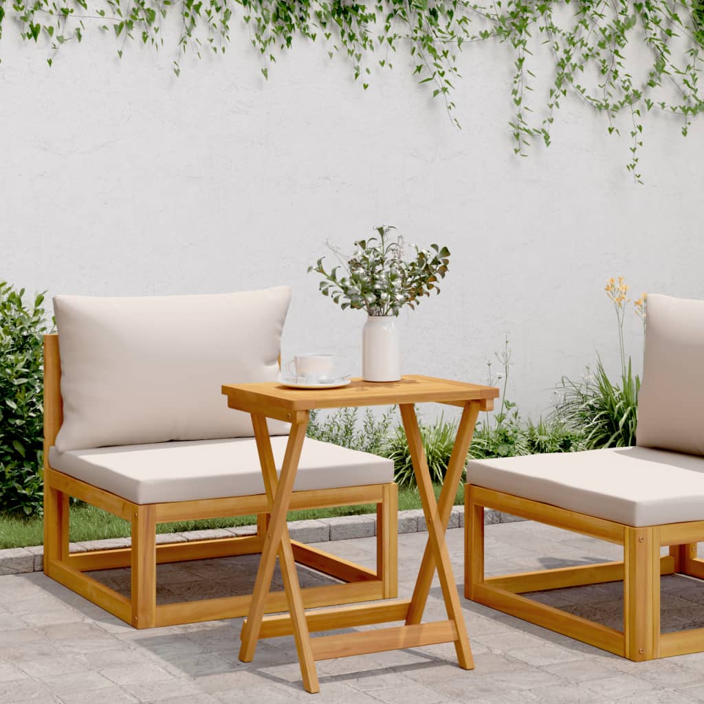 vidaXL Masă de grădină pliabilă, 50x36x60 cm, lemn masiv de acacia