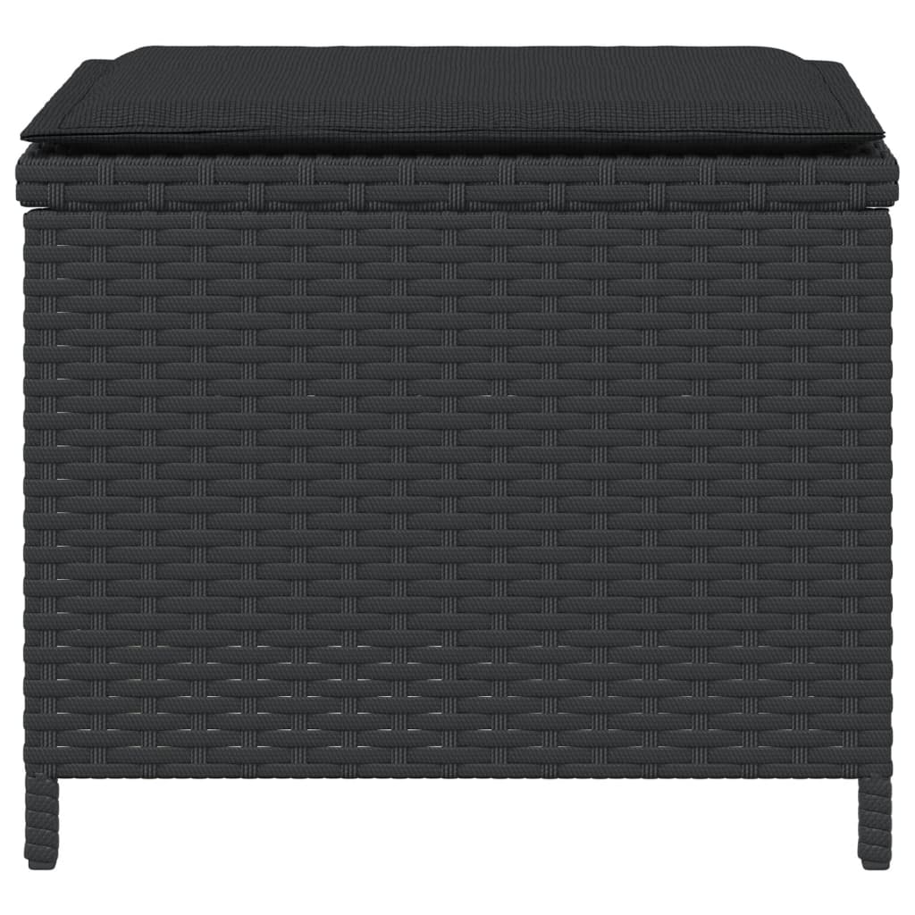 vidaXL Scaune de grădină cu perne, 4 buc. negru 41x41x36 cm poliratan vidaXL Scaune de grădină cu perne, 4 buc. negru 41x41x36 cm poliratan