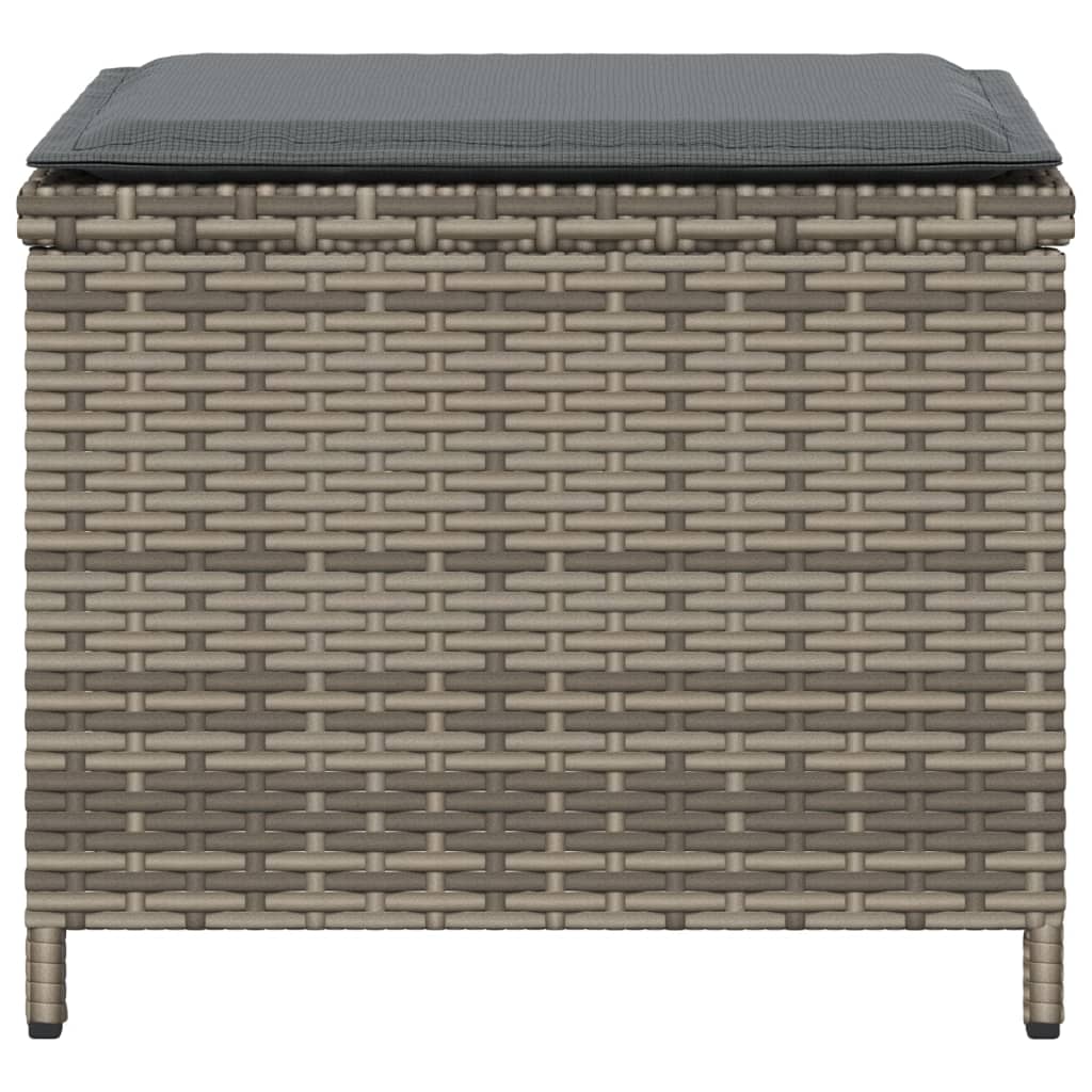 vidaXL Scaune de grădină cu perne, 4 buc. gri 41x41x36 cm poliratan vidaXL Scaune de grădină cu perne, 4 buc. gri 41x41x36 cm poliratan
