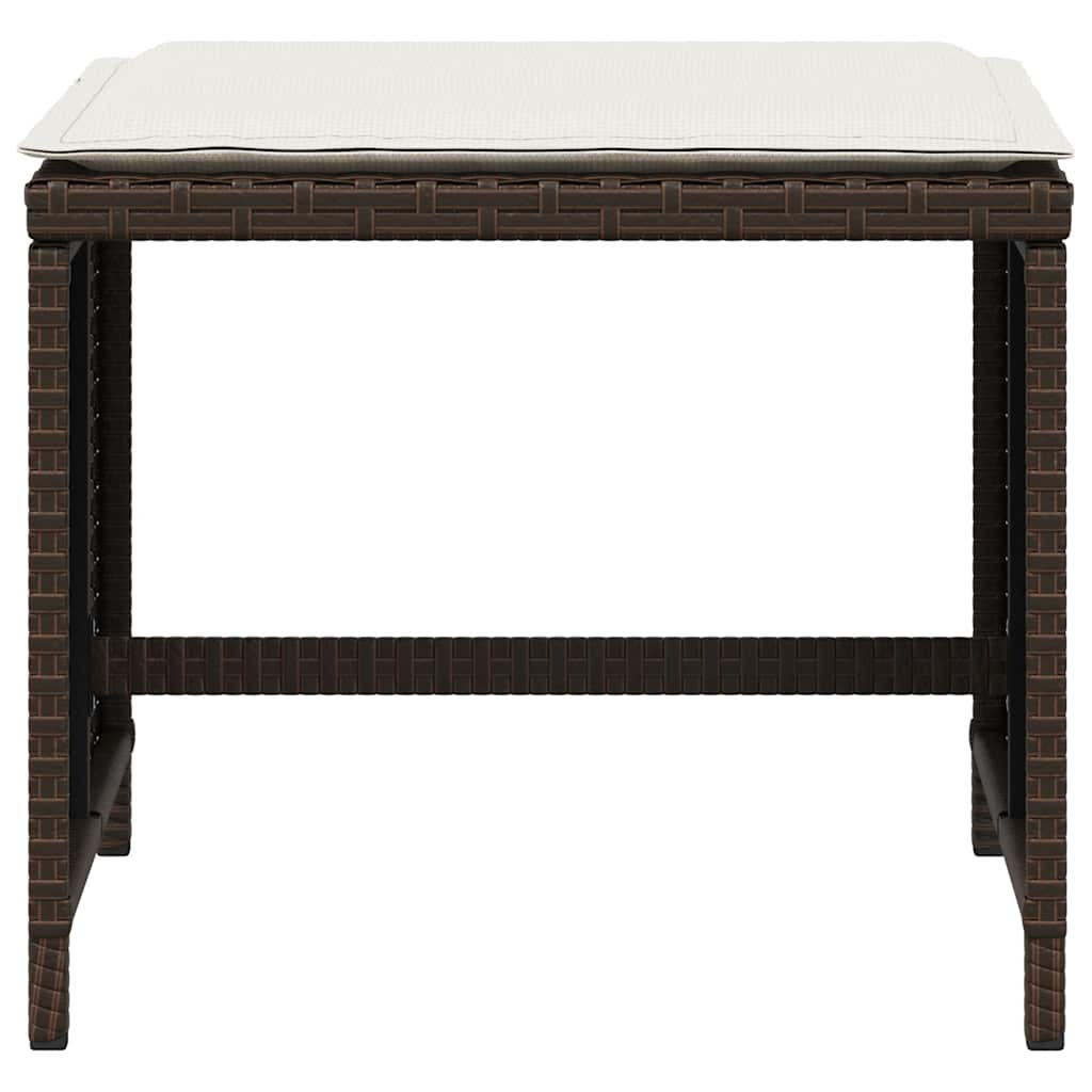vidaXL Scaune de grădină cu perne, 4 buc., maro 41x41x36 cm poliratan vidaXL Scaune de grădină cu perne, 4 buc., maro 41x41x36 cm poliratan