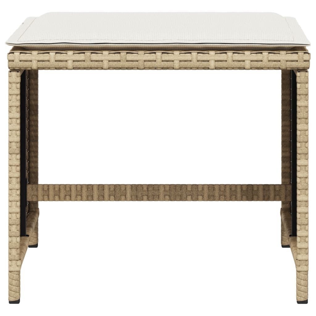 vidaXL Scaune de grădină cu perne, 4 buc., bej, 41x41x36 cm, poliratan vidaXL Scaune de grădină cu perne, 4 buc., bej, 41x41x36 cm, poliratan