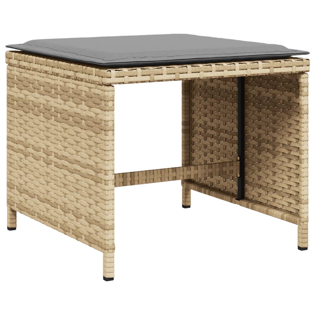 vidaXL Scaune de grădină cu perne 4 buc. mix bej 41x41x36 cm poliratan vidaXL Scaune de grădină cu perne 4 buc. mix bej 41x41x36 cm poliratan