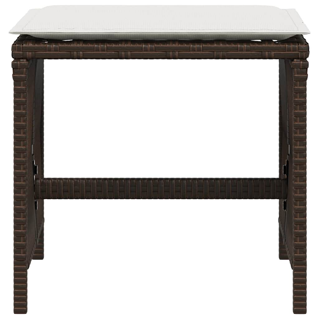 vidaXL Scaune de grădină cu perne, 4 buc., maro 41x41x36 cm poliratan vidaXL Scaune de grădină cu perne, 4 buc., maro 41x41x36 cm poliratan