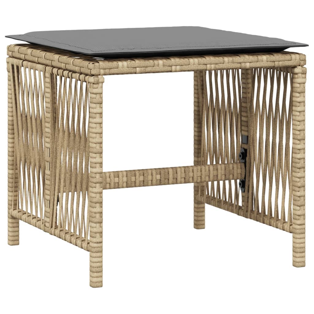 vidaXL Scaune de grădină cu perne 4 buc. mix bej 41x41x36 cm poliratan vidaXL Scaune de grădină cu perne 4 buc. mix bej 41x41x36 cm poliratan