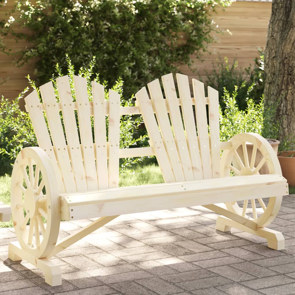 vidaXL Scaun Adirondack de grădină, 2 locuri, lemn masiv de brad vidaXL Scaun Adirondack de grădină, 2 locuri, lemn masiv de brad