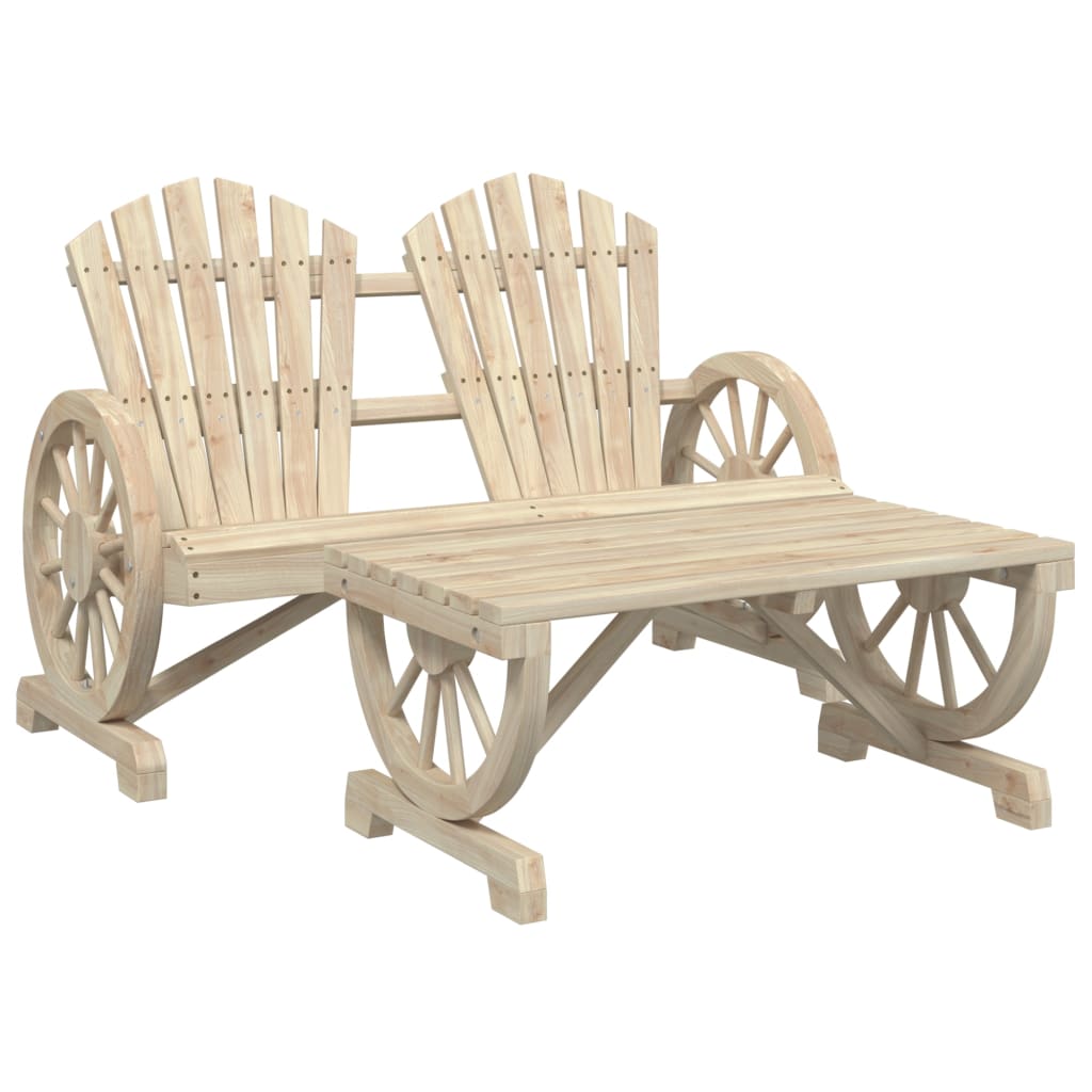 vidaXL Set mobilier de grădină, 2 piese, lemn masiv de brad vidaXL Set mobilier de grădină, 2 piese, lemn masiv de brad