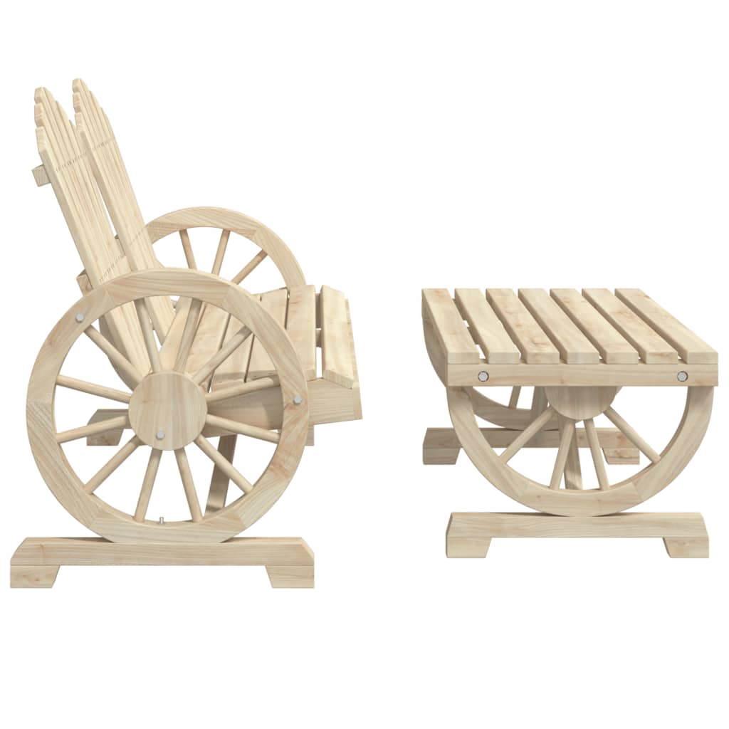 vidaXL Set mobilier de grădină, 2 piese, lemn masiv de brad vidaXL Set mobilier de grădină, 2 piese, lemn masiv de brad