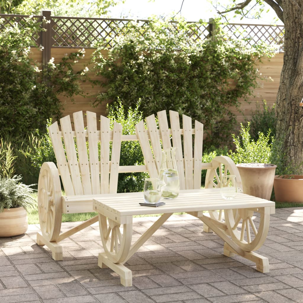 vidaXL Set mobilier de grădină, 2 piese, lemn masiv de brad vidaXL Set mobilier de grădină, 2 piese, lemn masiv de brad
