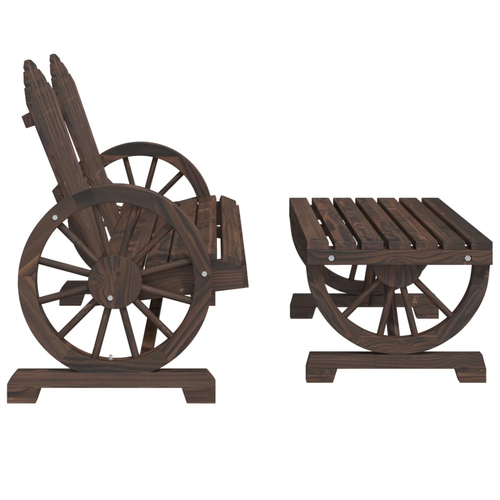vidaXL Set mobilier de grădină, 2 piese, lemn masiv de brad vidaXL Set mobilier de grădină, 2 piese, lemn masiv de brad