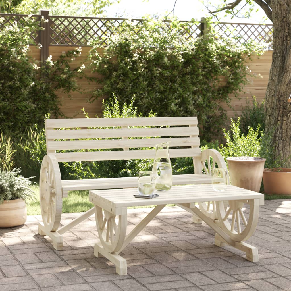 vidaXL Set mobilier de grădină, 2 piese, lemn masiv de brad vidaXL Set mobilier de grădină, 2 piese, lemn masiv de brad