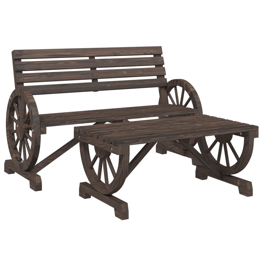 vidaXL Set mobilier de grădină, 2 piese, lemn masiv de brad vidaXL Set mobilier de grădină, 2 piese, lemn masiv de brad