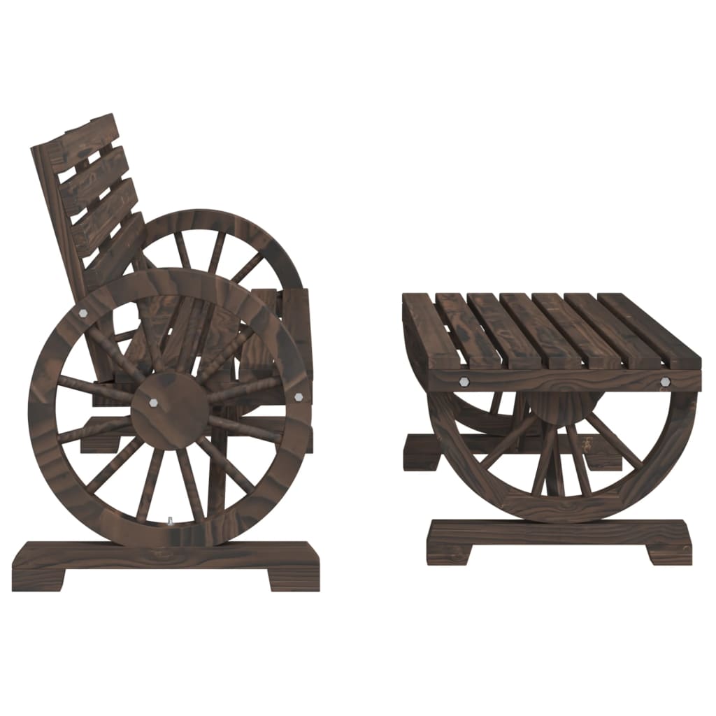 vidaXL Set mobilier de grădină, 2 piese, lemn masiv de brad vidaXL Set mobilier de grădină, 2 piese, lemn masiv de brad
