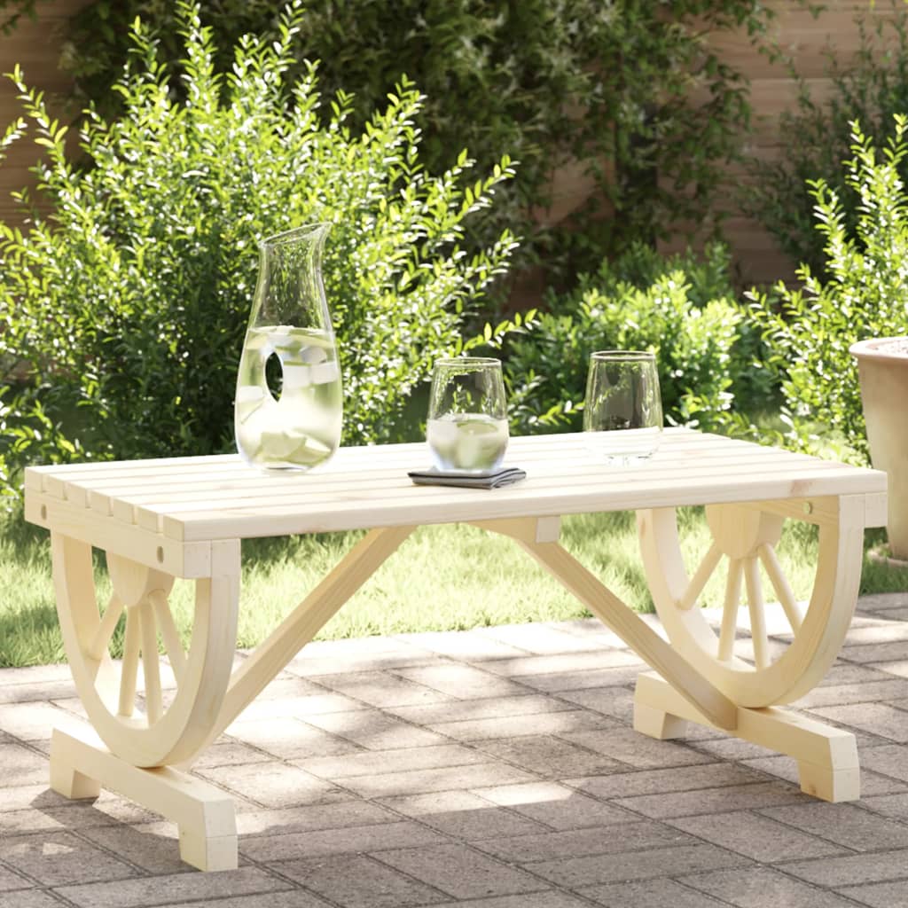 vidaXL Măsuță de cafea de grădină, 90x50x40 cm, lemn masiv de brad vidaXL Măsuță de cafea de grădină, 90x50x40 cm, lemn masiv de brad