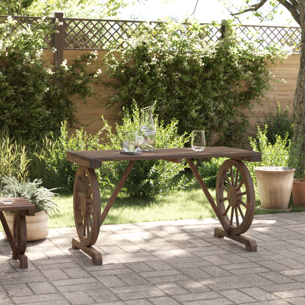 vidaXL Masă de grădină, 115x55x65 cm, lemn masiv de brad